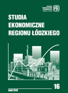 Studia Ekonomiczne Regionu Łódzkiego nr 16 / 2015