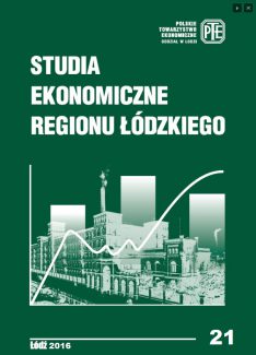 Studia Ekonomiczne Regionu Łódzkiego nr 21 / 2016