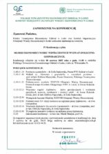 IV konferencja z cyklu MŁODZI EKONOMIŚCI WOBEC WSPÓŁCZESNYCH WYZWAŃ SPOŁECZNO-GOSPODARCZYCH